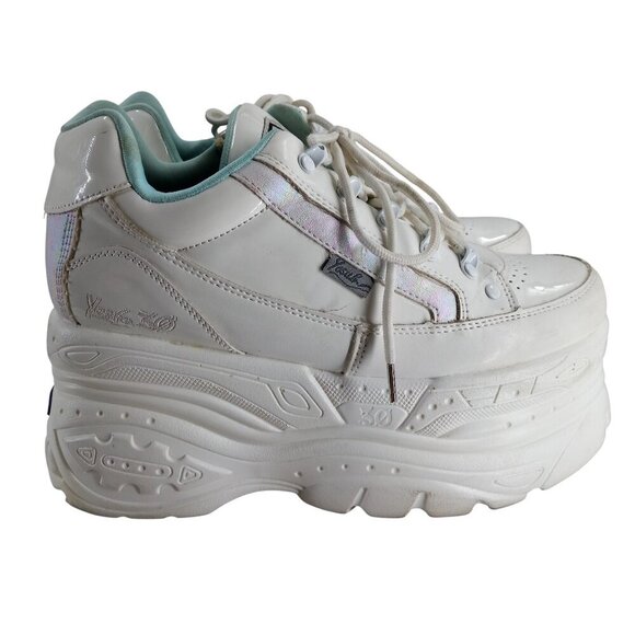 Yosuke Shoes - Yosuke Sanmaru 3.0 Platform Shoes Sneakers Size 40 US 9 25 cm Harajuku White